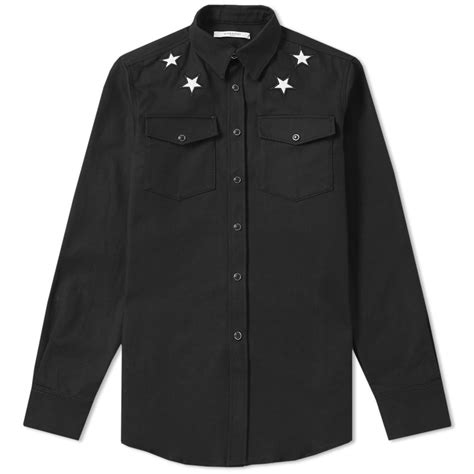 Givenchy Star Appliqué Denim Shirt 